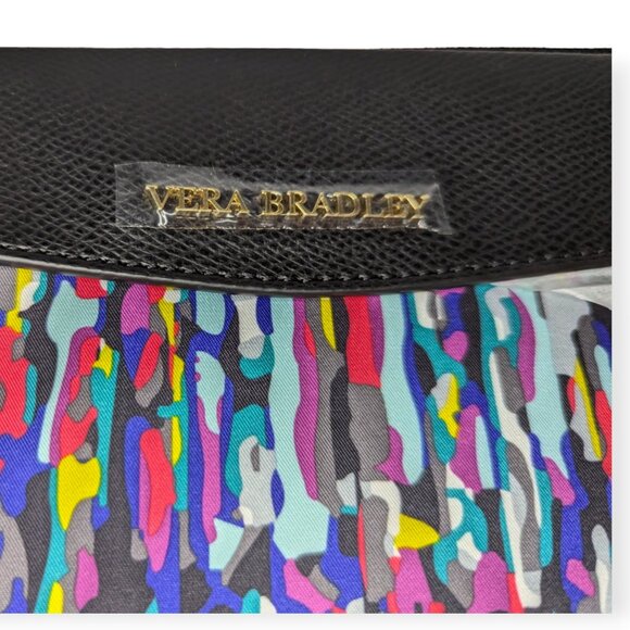 NWT Vera Bradley Watercolor Brushstrokes Leather Envelope Wristlet Wallet - Picture 6 of 7
